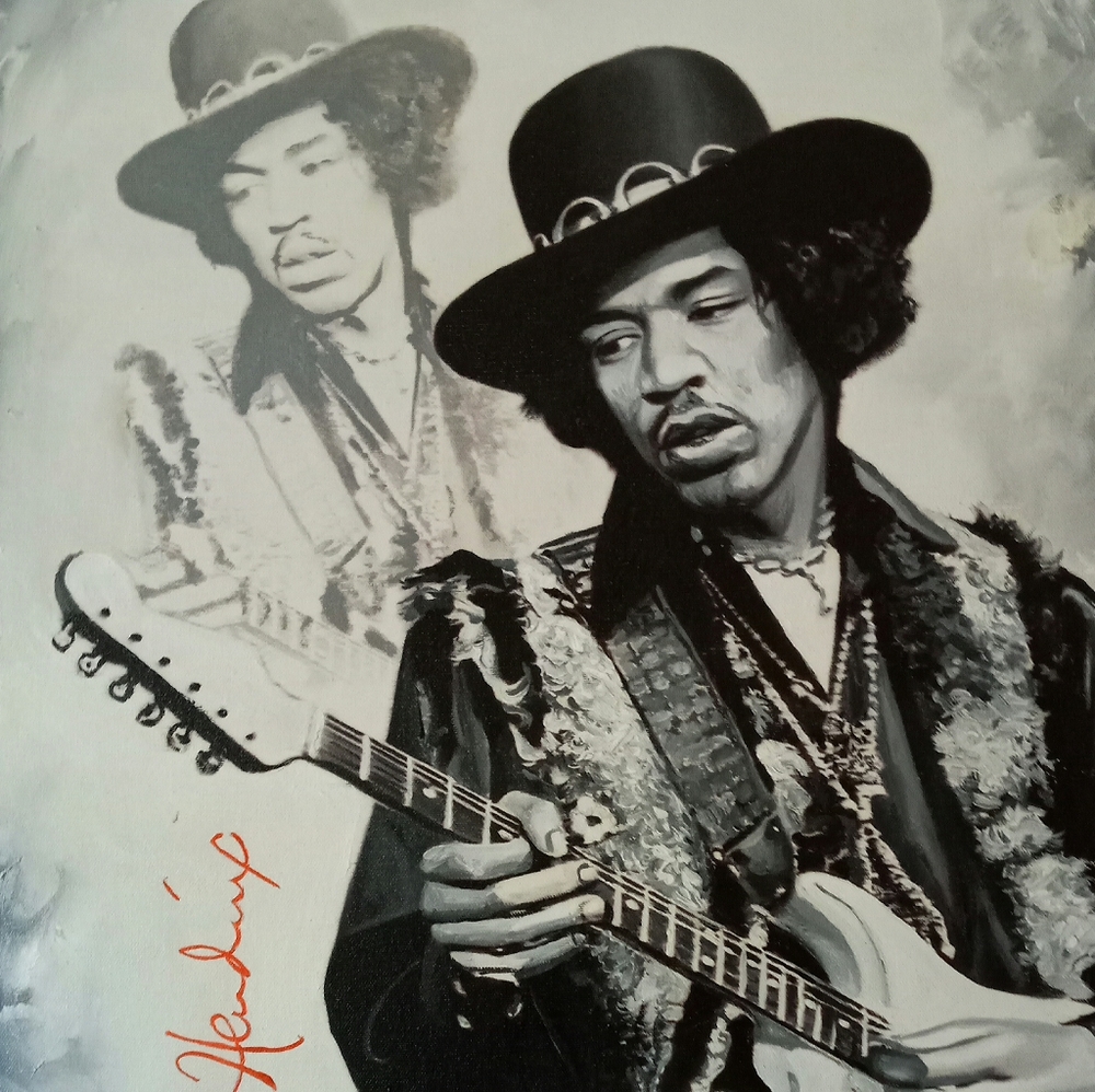 Jimi hendrix  oil painting